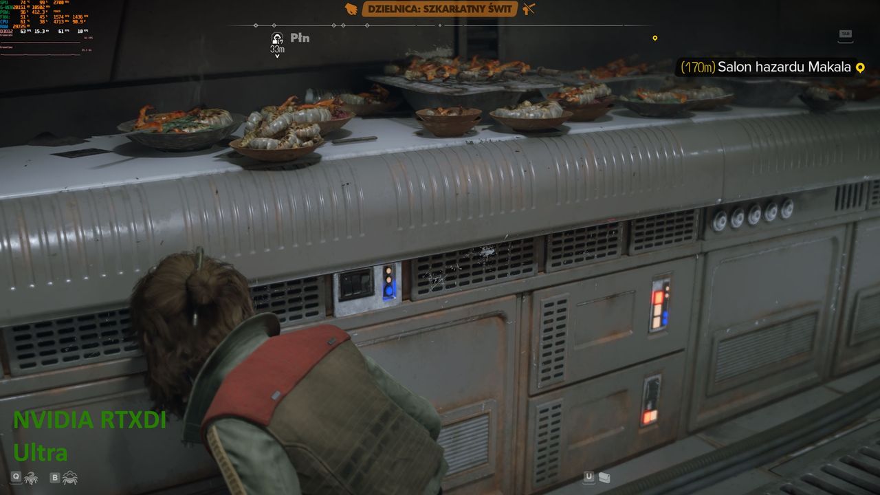 Star Wars Outlaws (PC) - porównanie ustawień path tracingu 1 - RTXDI ON