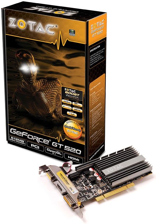 karta zotac gt 520 pci z opakowaniem