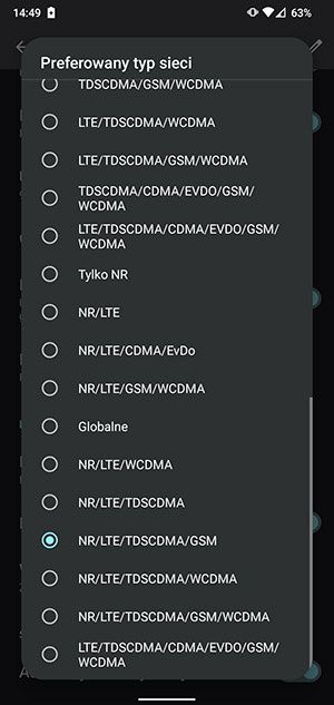 wybór typu sieci komórkowej