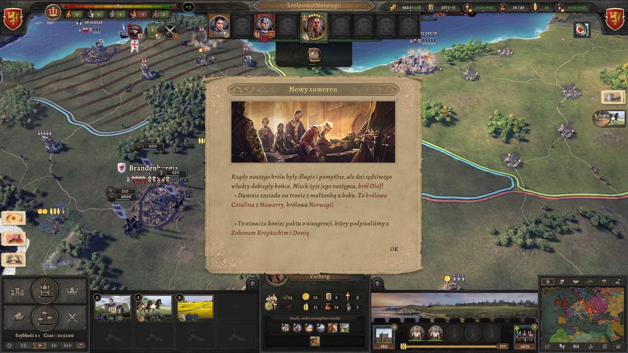 Knights of Honor II - śmierć suwerena