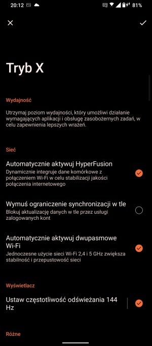 ROG Phone 6 Pro tryby systemu