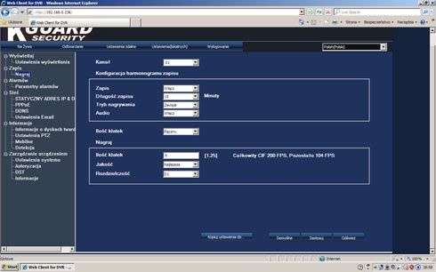 KGuard Security - interfejs WWW