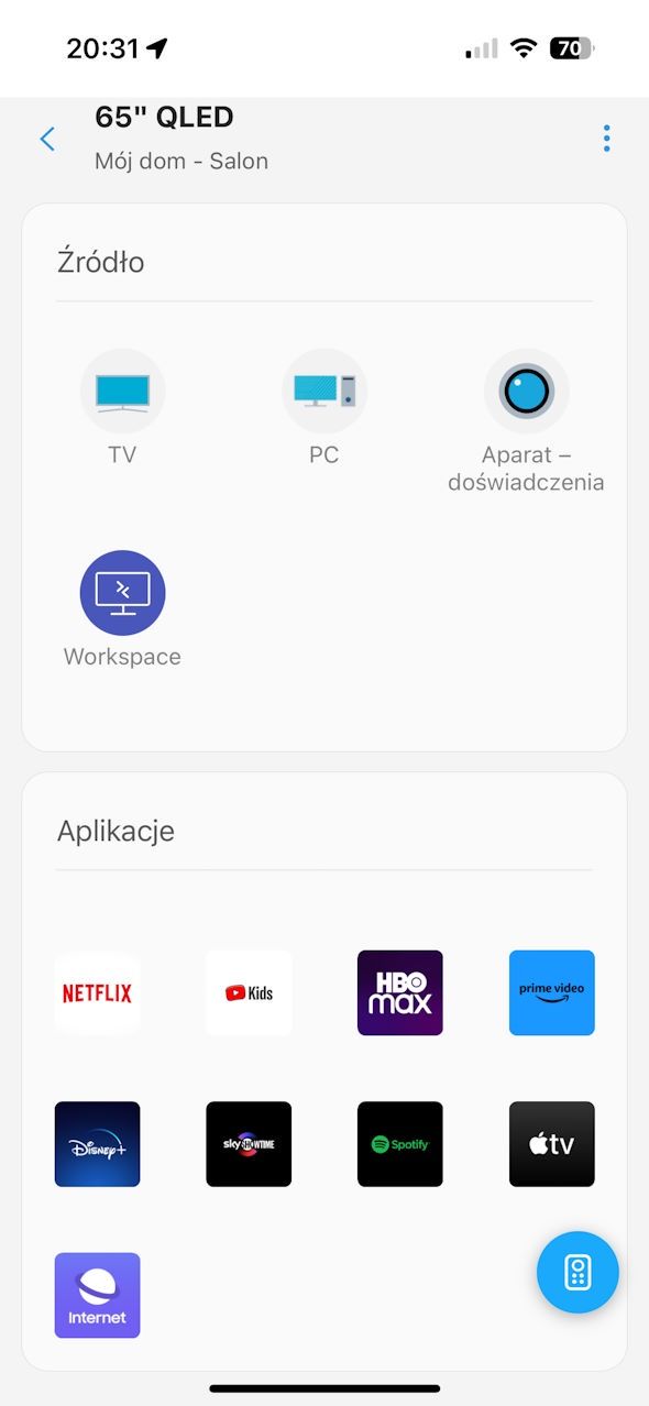 Samsung QLED 65Q77C - aplikacja mobilna SmartThings 3