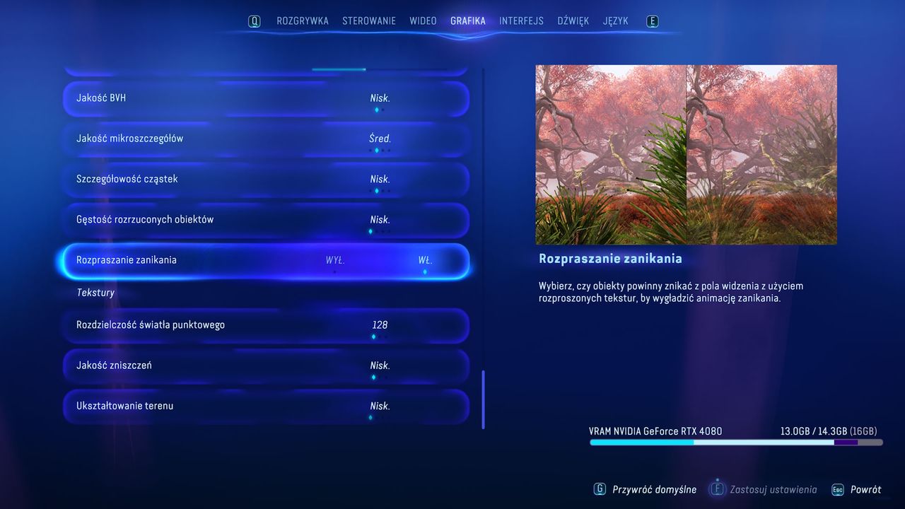 Avatar: Frontiers of Pandora - ustawienia 4