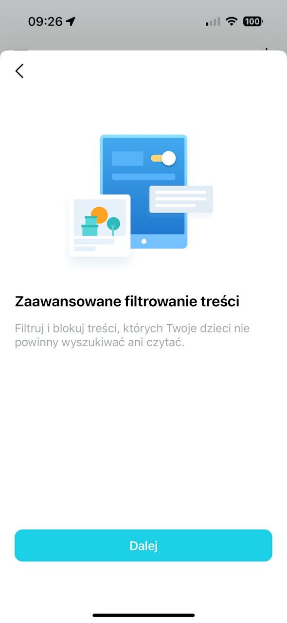 TP-Link Archer BE230 - aplikacja Tether - ustawienai kontroli rodzicielskiej 2