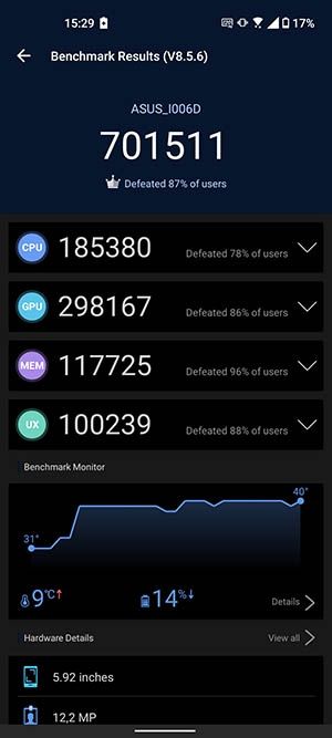 Asus ZenFone 8 Antutu 8
