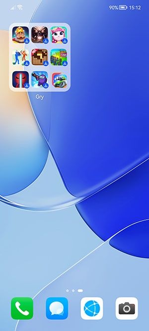 powiększony folder