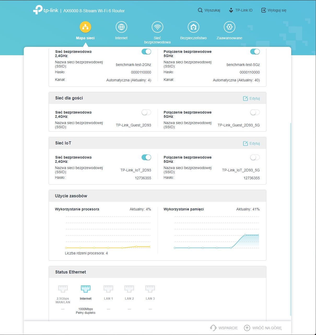 TP-Link Archer AX 80 - panel sterowania 1