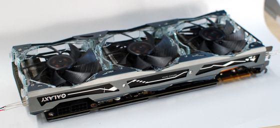 karta graficzna Galaxy GTX 580 z serii MDT - widok z g&oacute;ry