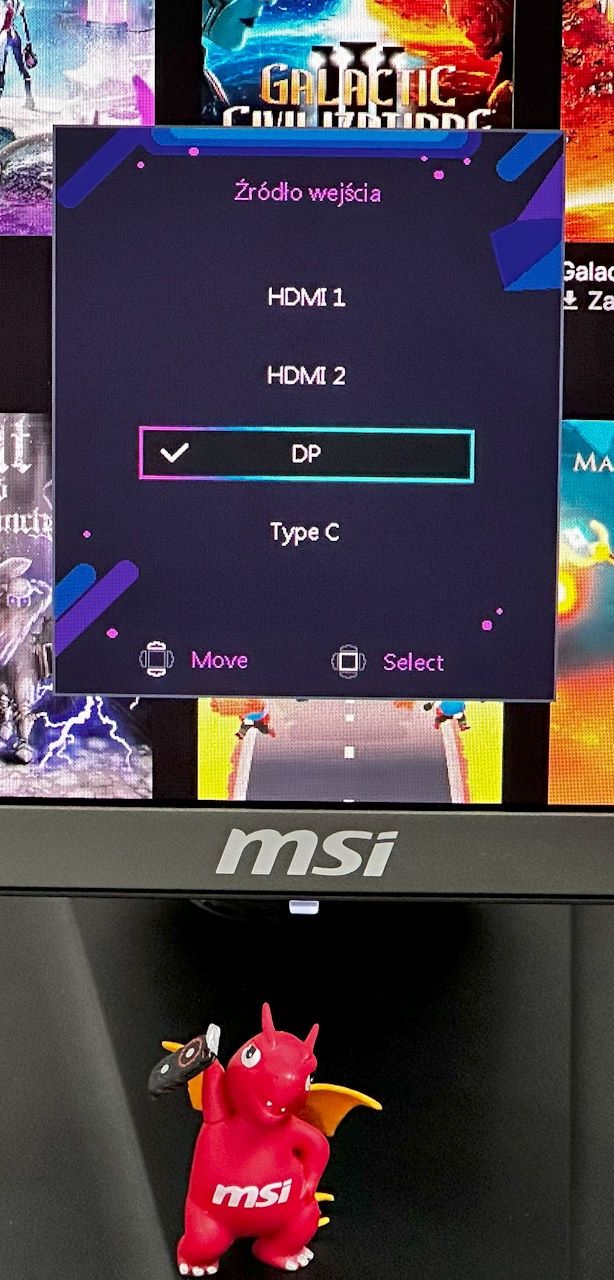 MSI MPG 271QRX QD-OLED - skróty OSD 4