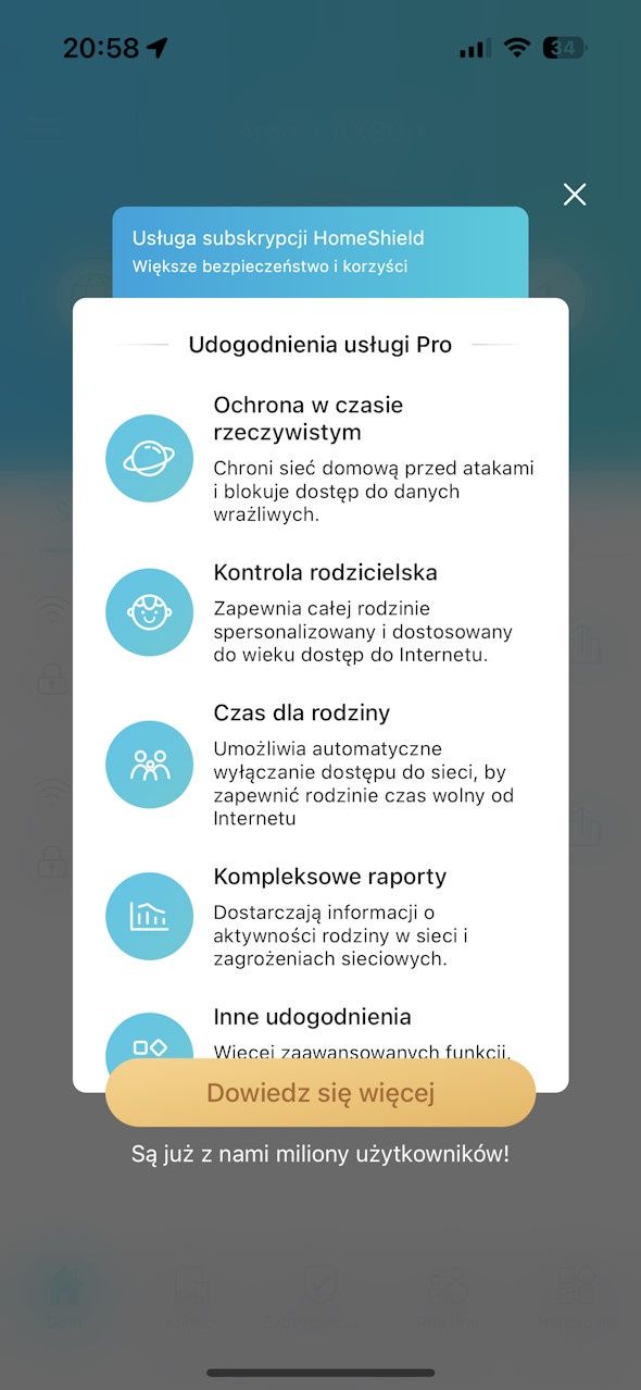 TP-Link Archer AX 80 - aplikacja mobilna 2