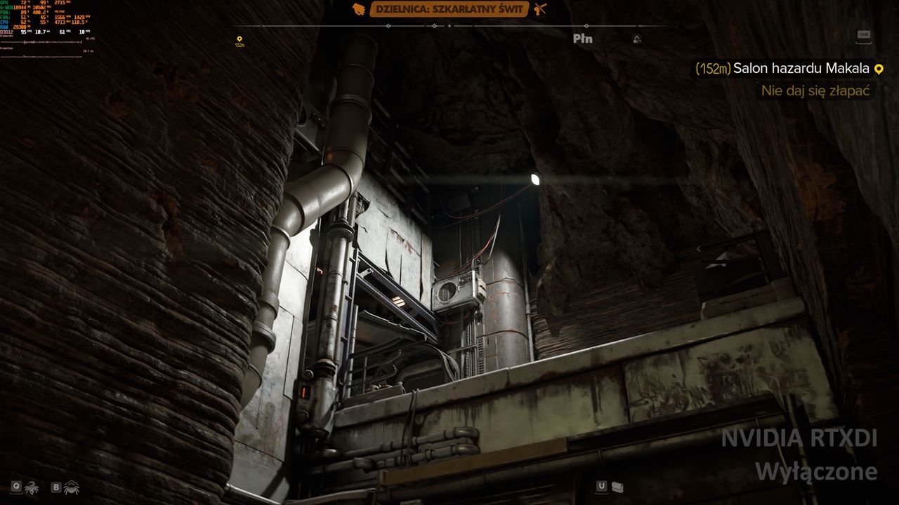 Star Wars Outlaws (PC) -  porównanie ustawień path tracingu 2 - RTXDI OFF