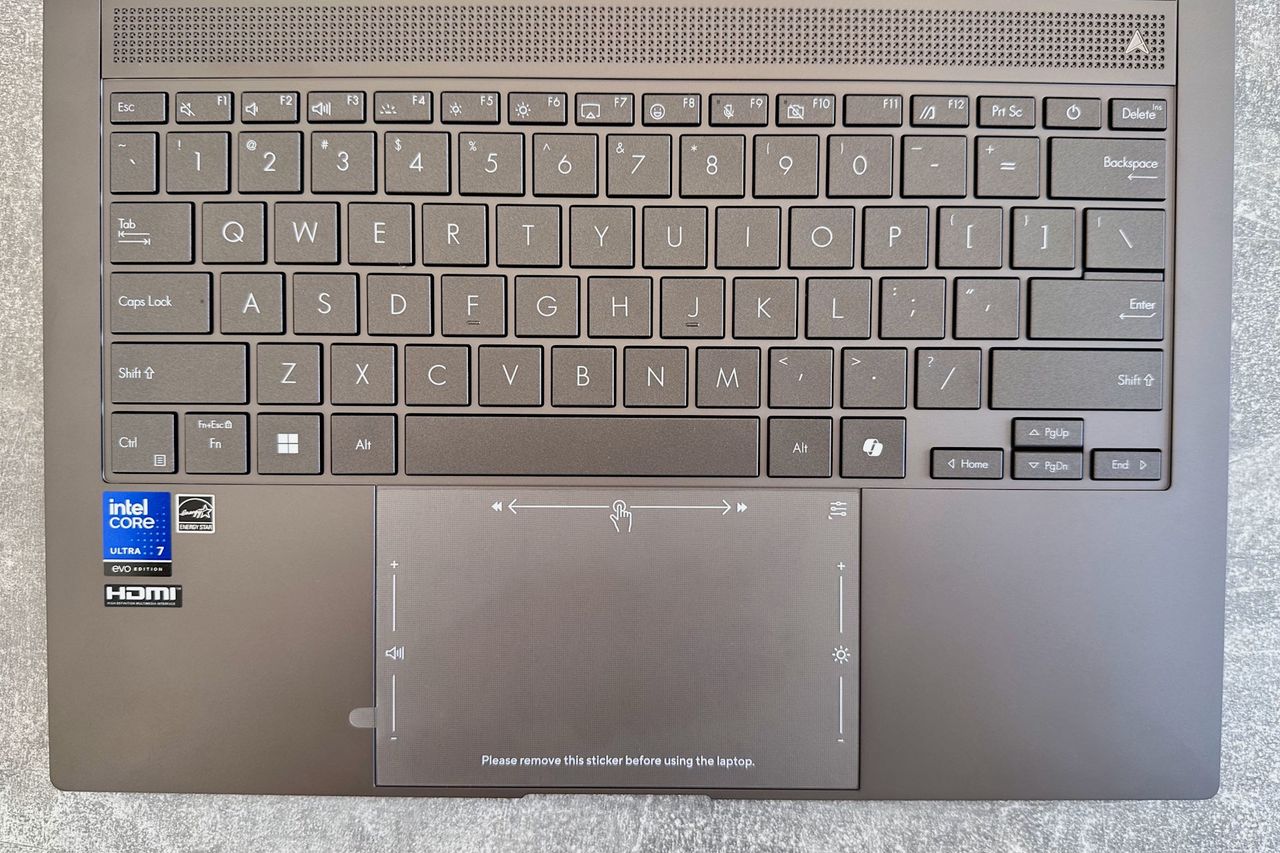 ASUS Zenbook S 14 UX5406S - klawiatura i tochpad
