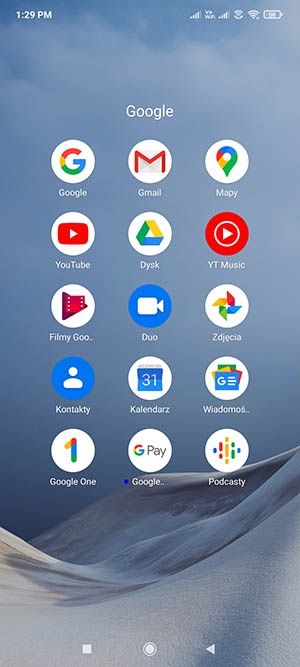 aplikacje Google