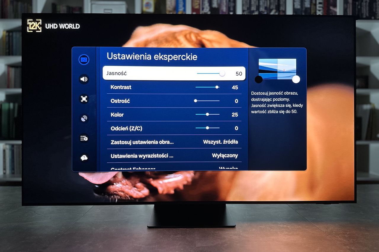 Samsung OLED S95D - menu obrazu