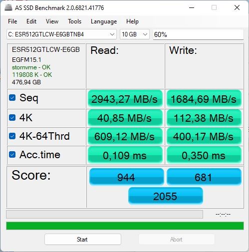Gigabyte A5 K1 - AS SSD