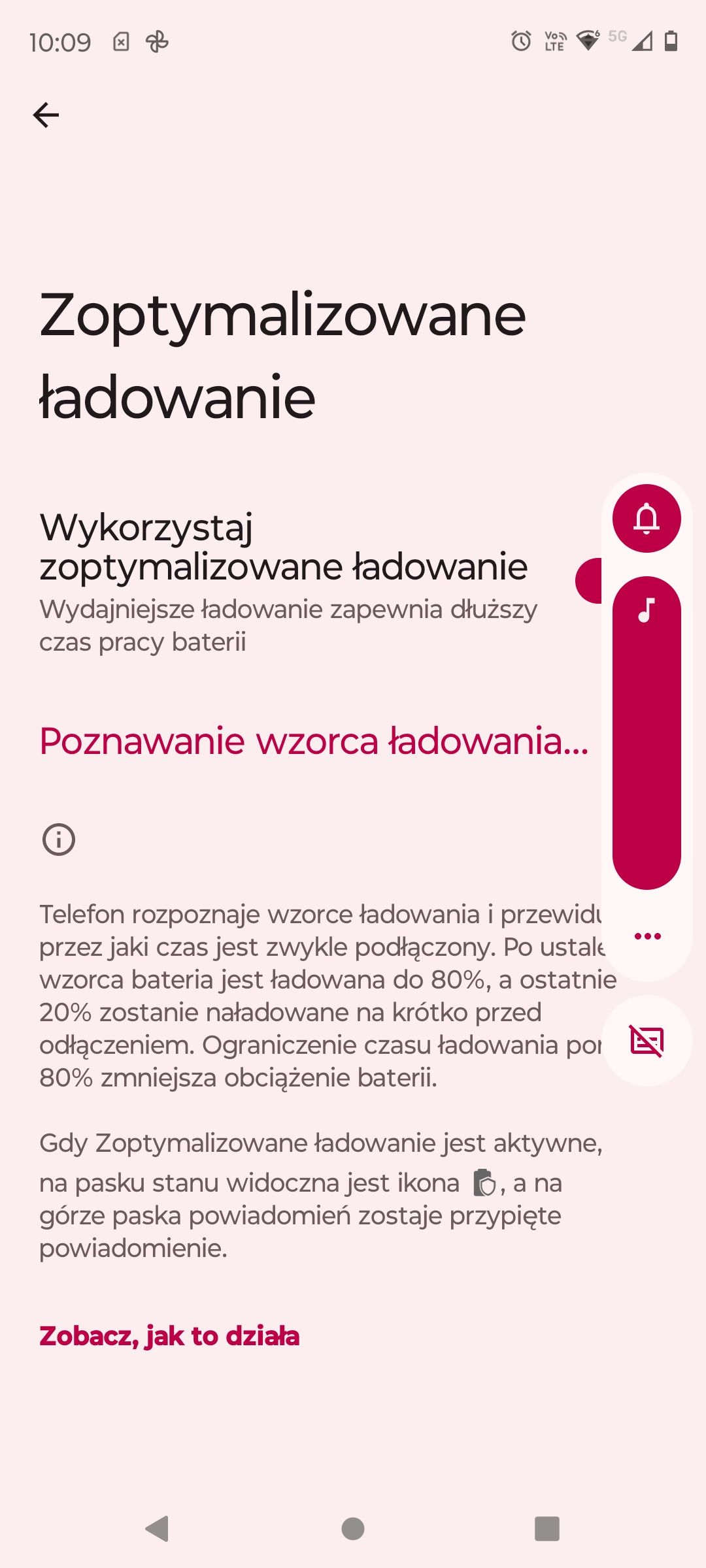 Motorola Edge 40 - zoptymalizowane ładowanie Androida 13