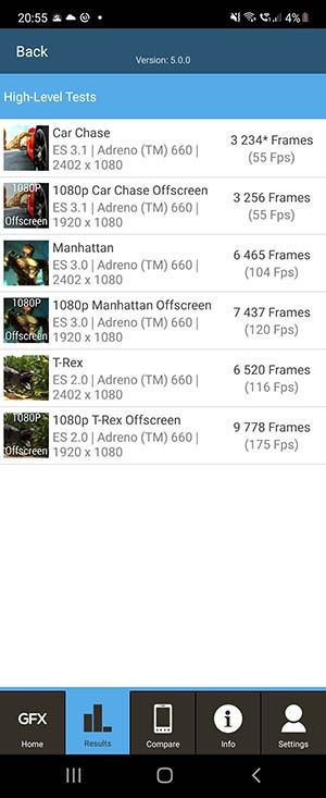 Galaxy Z Flip 3 GFXBench
