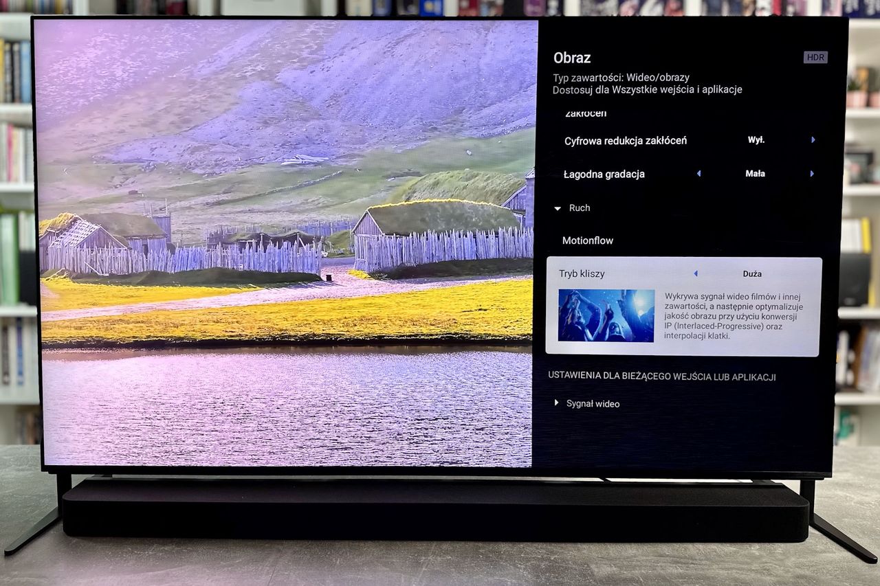 Sony Bravia 9 (65XR90) - ustawienia ruchu