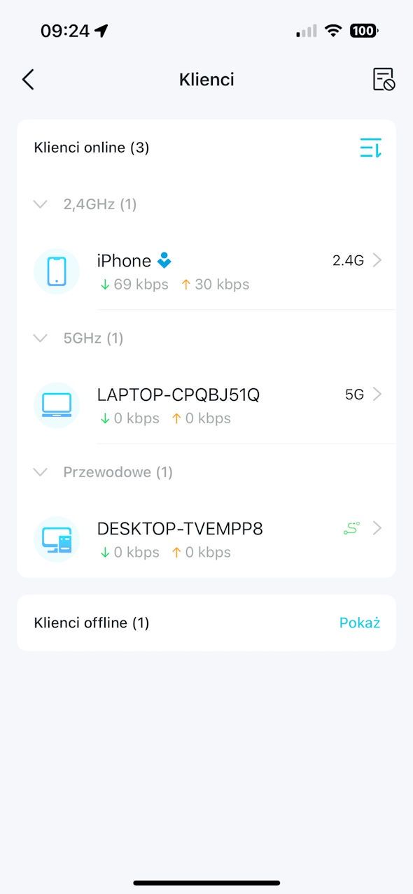 TP-Link Archer BE230 - aplikacja Tether - ustawienai podstawowe 2