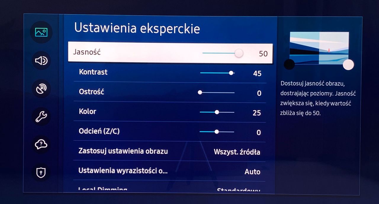 Samsung Neo QLED QN900A 75 - ustawienia obrazu 1