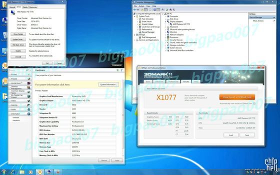 wydajność karty graficznej AMD Radeon HD 7770 w benchmarku 3DMark 2011 tryb Extreme