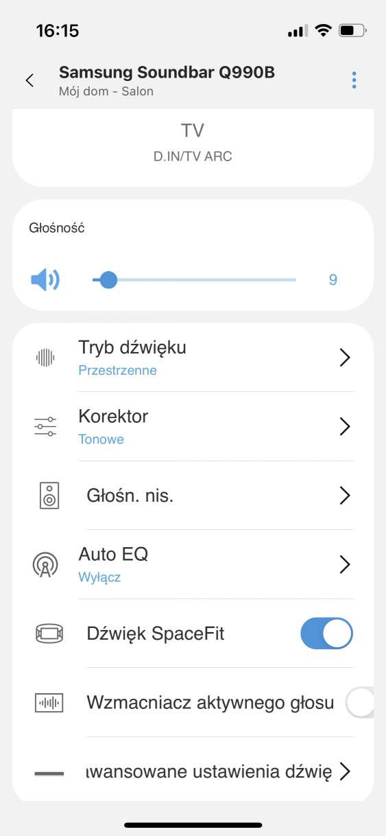 Samsung HW-Q990B - aplikacja SmartThings