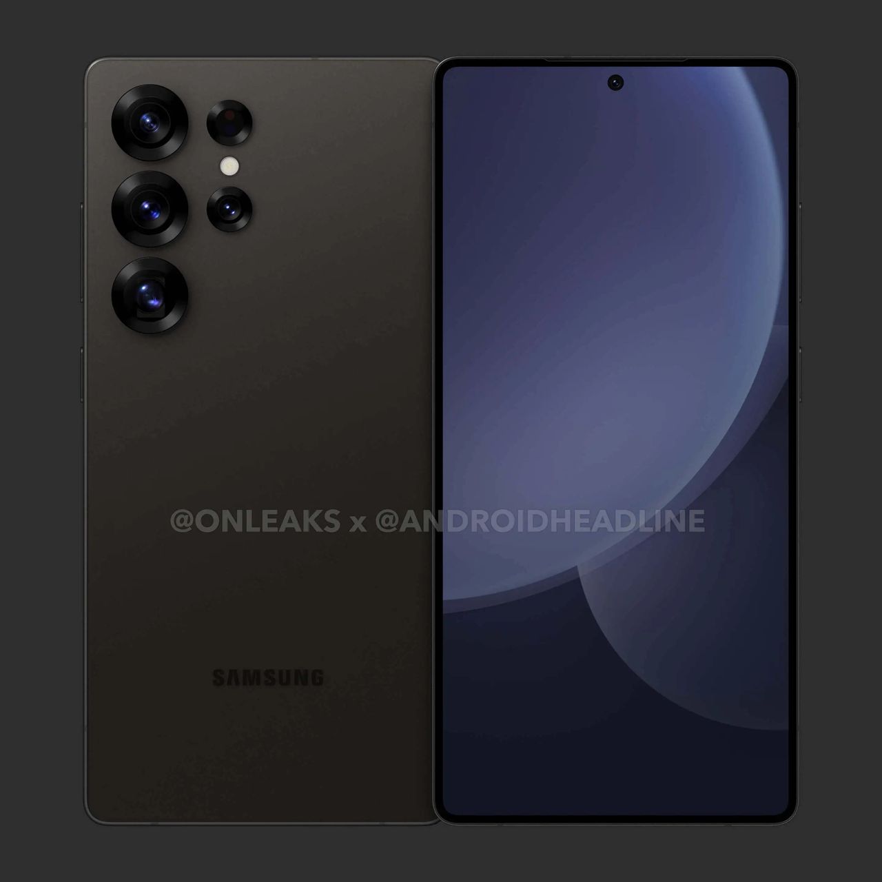 Samsung Galaxy S25 Ultra - wizualizacja na podstawie przecieków (fot. Android Headlines / @OnLeaks)