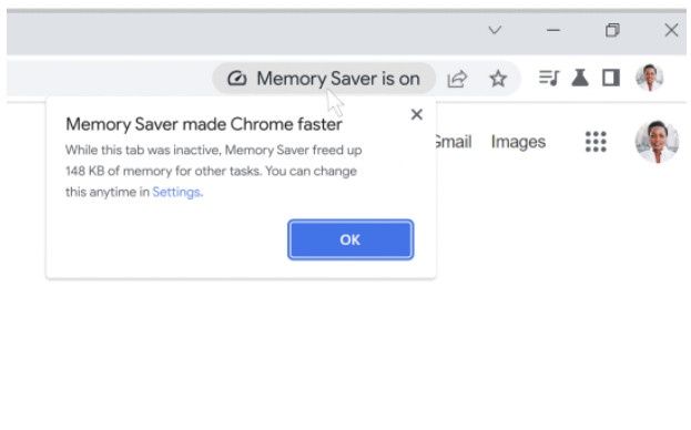 Chrome oszczędzanie pamięci