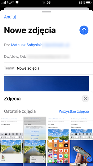 wybierz zdjęcie z podglądu na dole