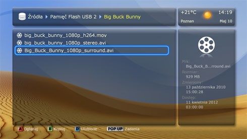 Dune HD Duo - interfejs urządzenia