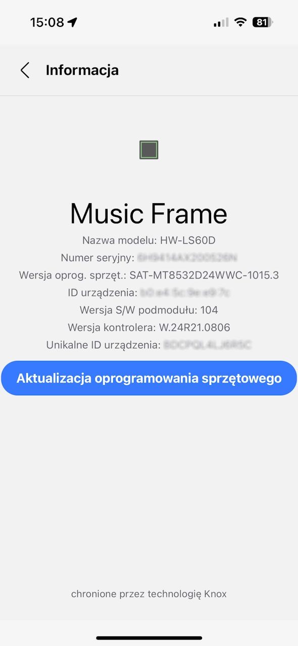 Samsung Music Frame - ustawienia zaawnsowane 4