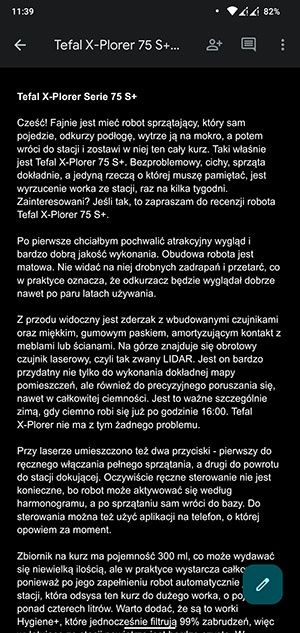 Edycja dokumentu tekstowego na telefonie