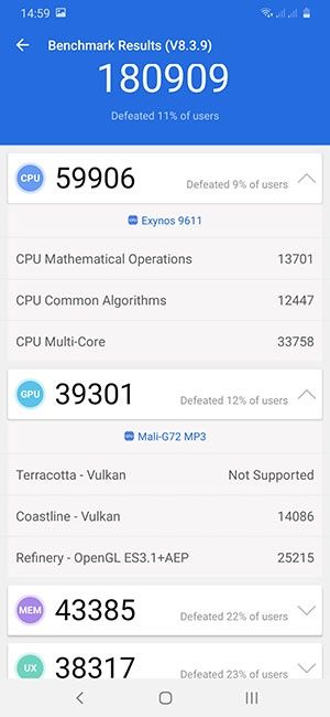 Galaxy M21 Antutu 8