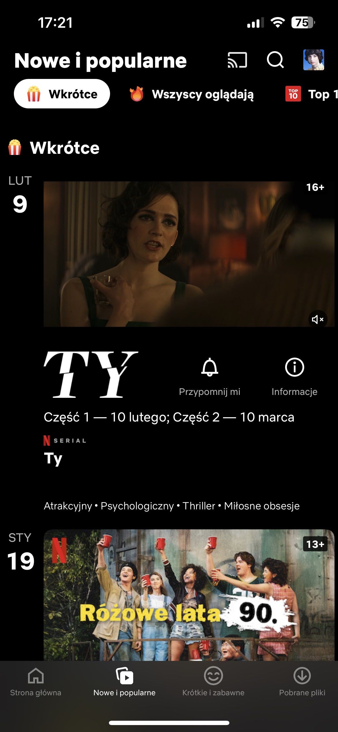 Netflix aplikacja iOS