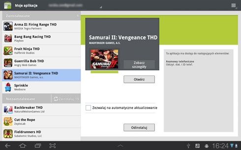 Samsung Galaxy Tab 8.9 - android market