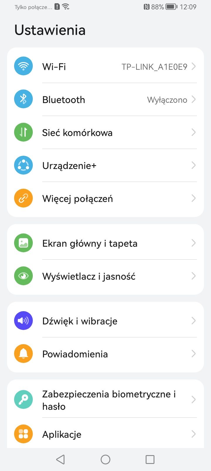 Huawei nova Y70 - ustawienia