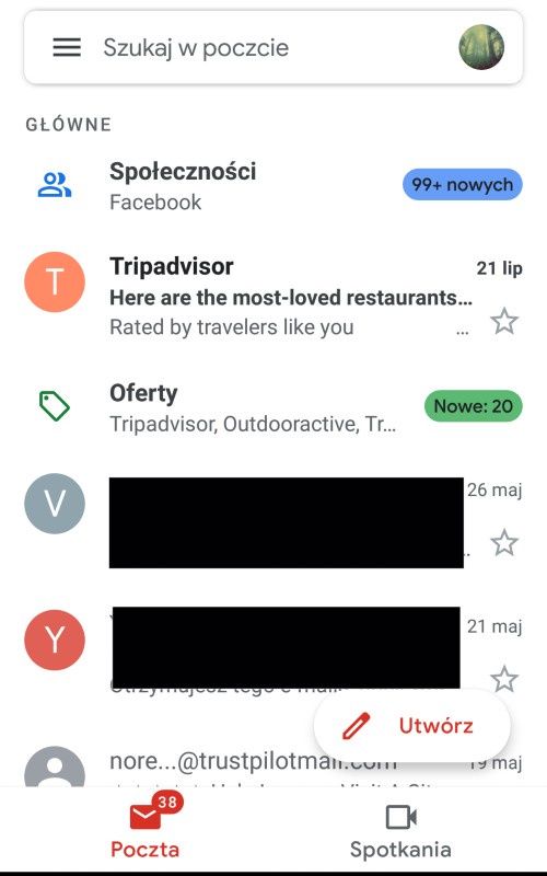 Gmail bez czatów