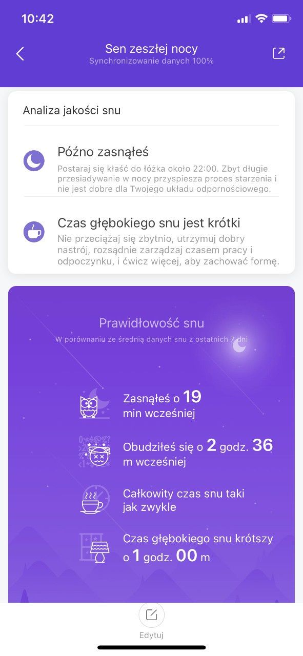 Xiaomi Mi Band 6 - ocena snu