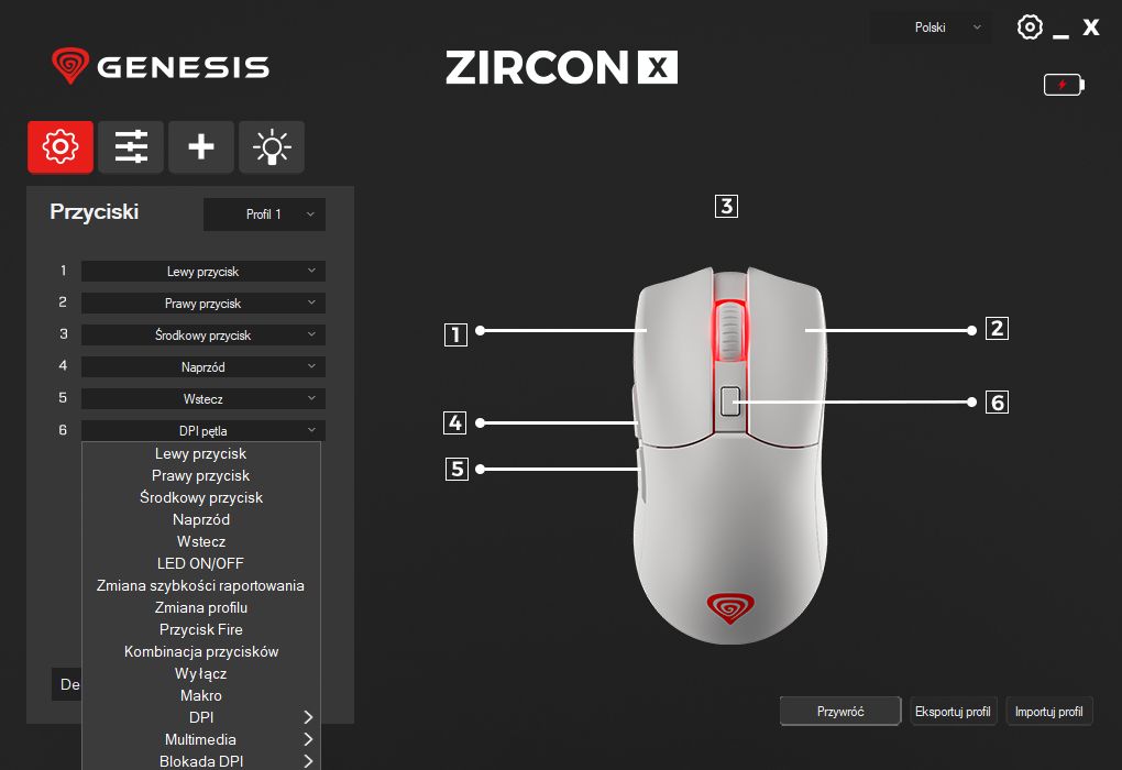 Genesis Zircon X - aplikacja