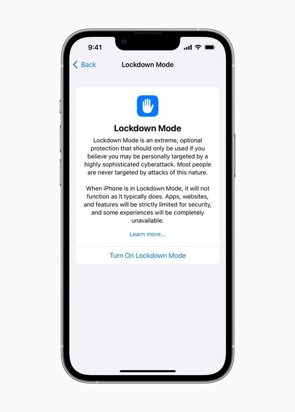 iPhone Lockdown Mode
