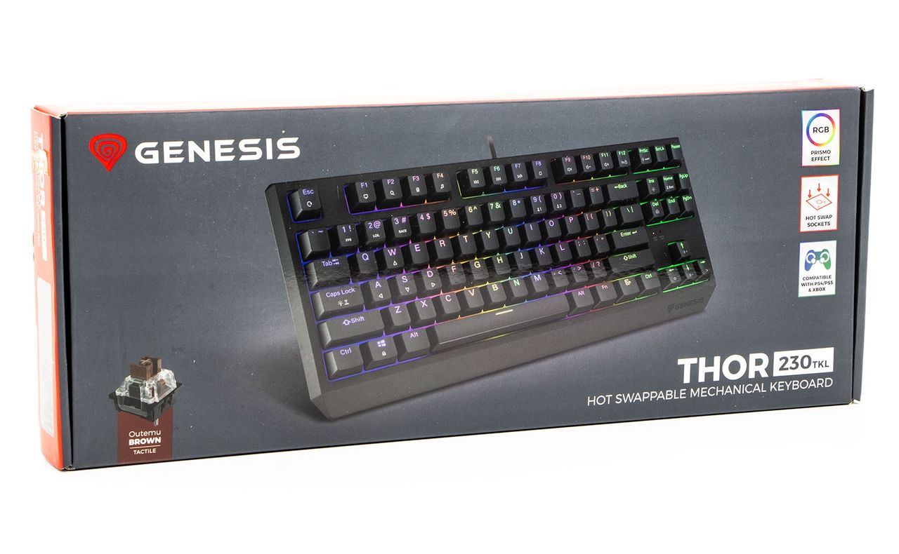 Genesis Thor 230 TKL -  czarna z Outemu Brown