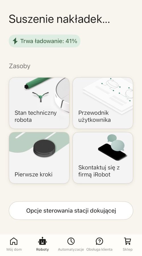 iRobot Roomba Combo Plus 505 aplikacja możliwości
