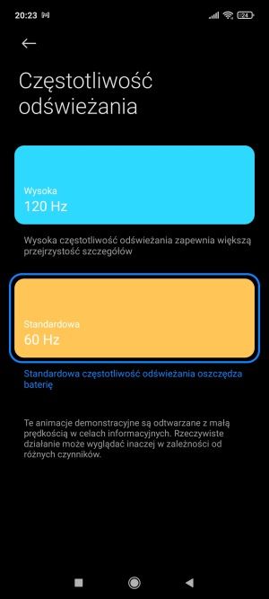 Redmi Note 10 Pro ustawienia wyświetlacz