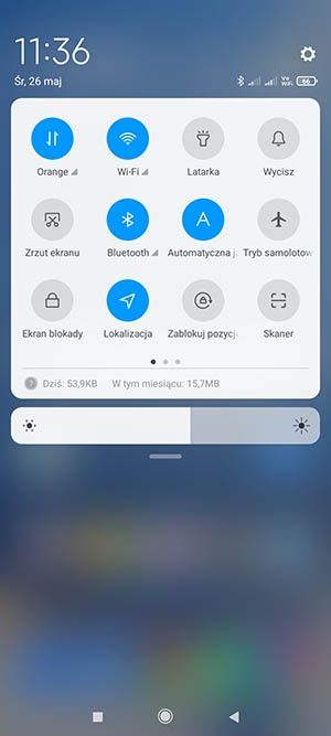 stare menu górne