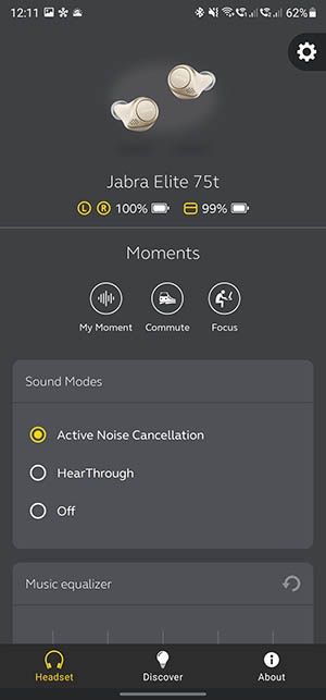 Jabra Sound+ aplikacja 1