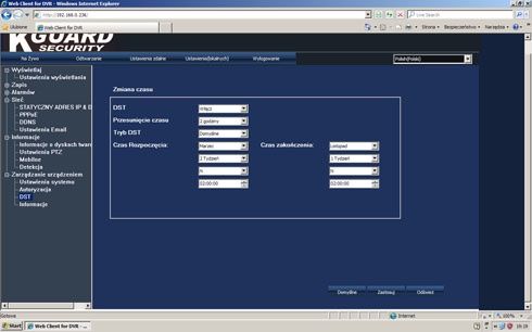 KGuard Security - interfejs WWW