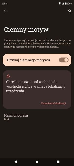 smartfon tryb ciemny