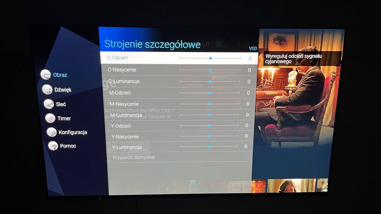 Panasonic TX-65JZ1500 - menu ustawień obrazu 8