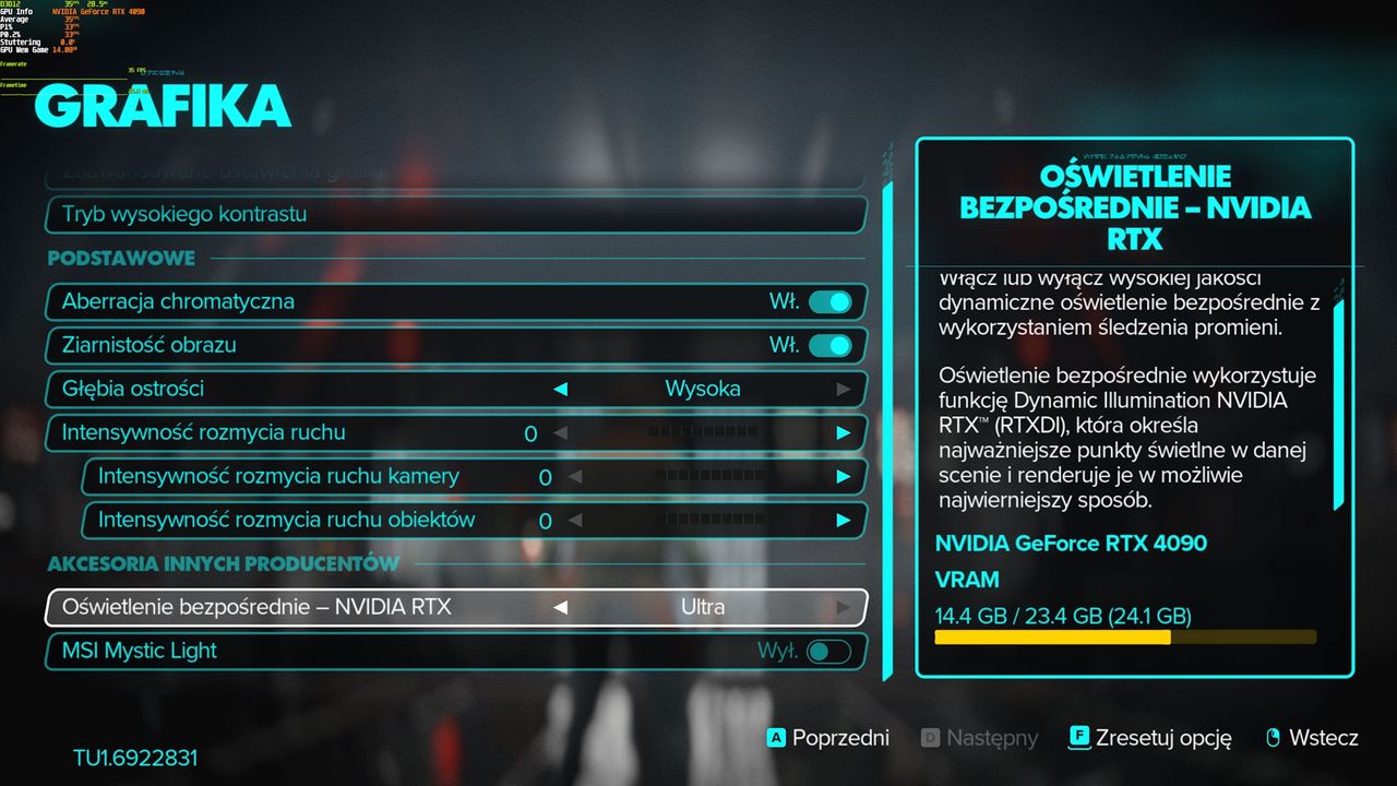 Star Wars Outlaws (PC) - ustawienia ekranu 1